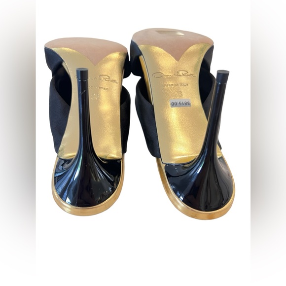 OSCAR DE LA RENTA Glenn Satin Mule Sandals - Picture 6 of 8
